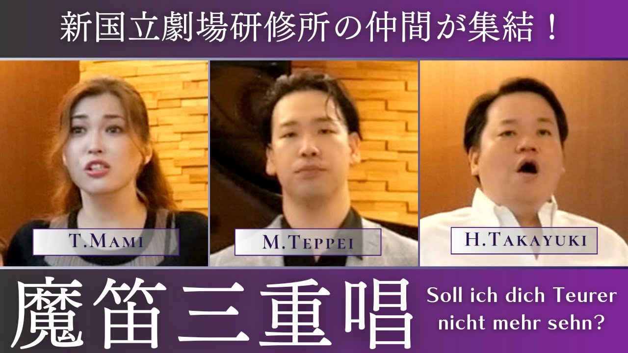 【歌ってみた】モーツァルト《魔笛》三重唱♪ 歌詞・対訳付き！ W.A.Mozart ≪Die Zauberflöte≫ Terzetto☆ Tamino, Pamina, Zarastro