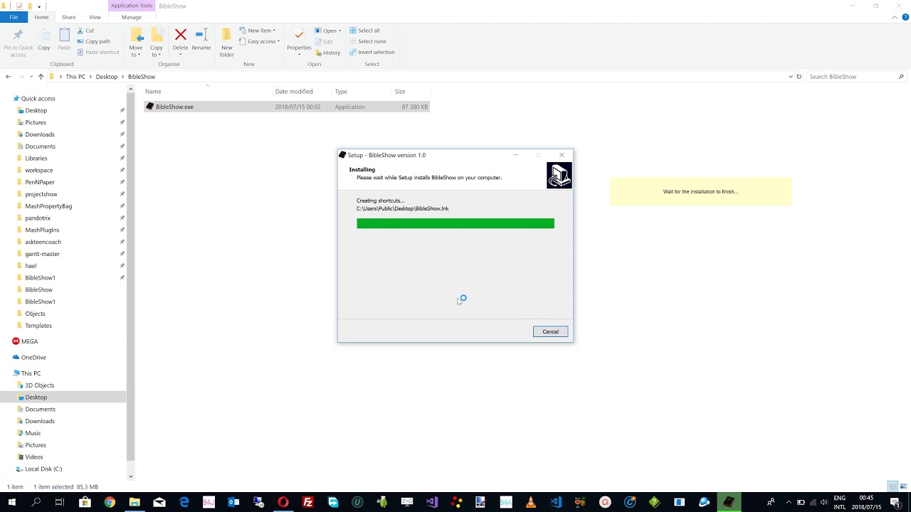 Installing Bible.Show Desktop App