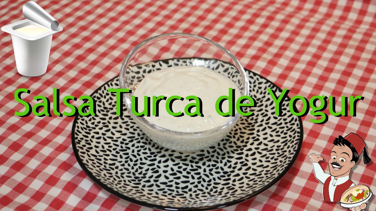 Facil , economica y en pocos segundos elaborada salsa de  yogurt turca ideal albondigas y kebabs