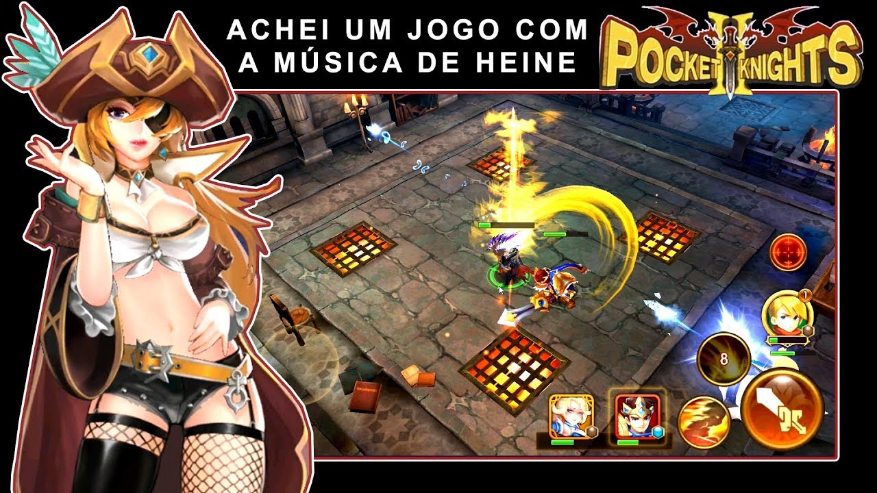 Pocket Knights 2 - Início de Gameplay em Português (Achei um jogo com a mesma música de Heine)