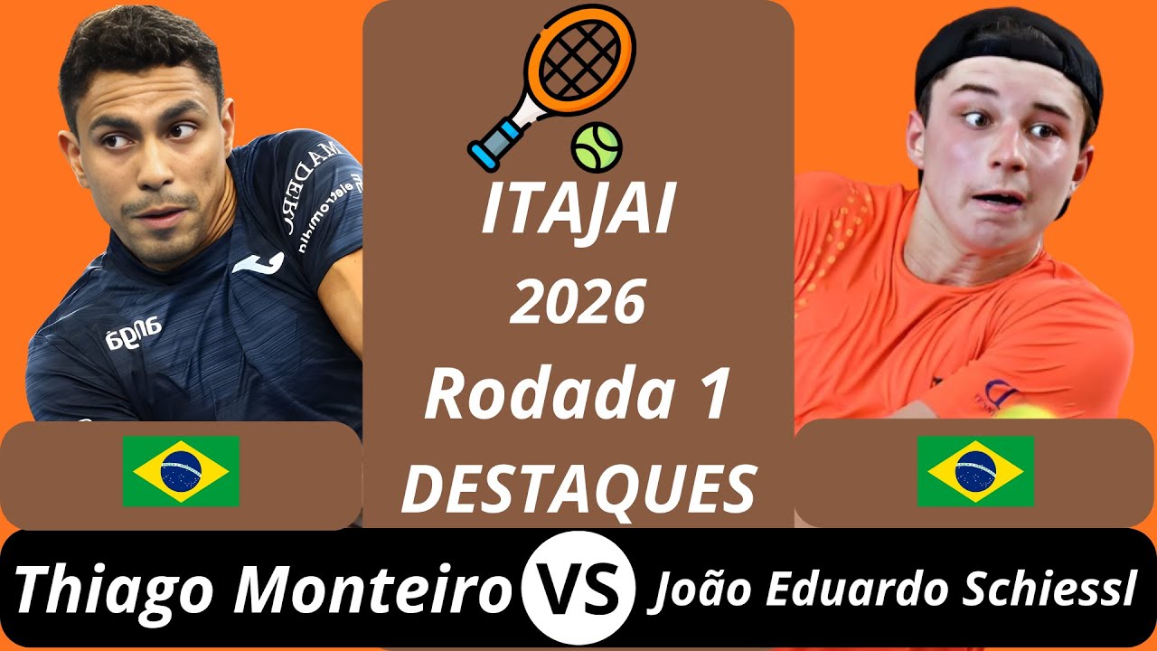 Thiago Monteiro vs João Eduardo Schiessl | Itajai 2026 R1 Destaques