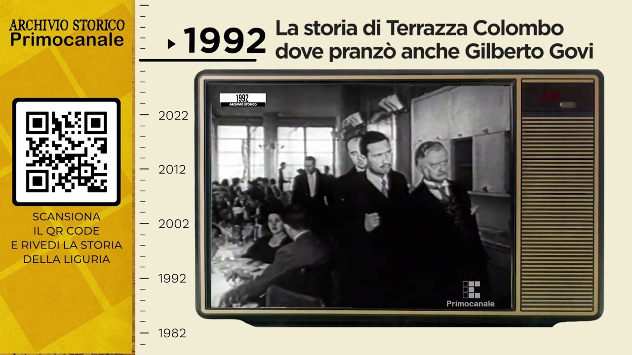 Archivio storico di Primocanale: 1992 , la storia di Terrazza Colombo dove pranz&ograve; anche Govi