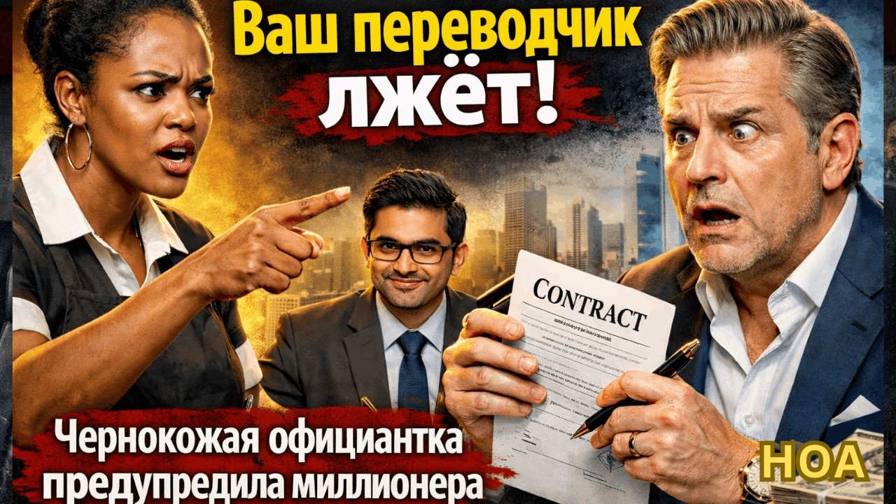 «Ваш переводчик врёт!» — чернокожая официантка предупредила миллионера перед подписанием контракта