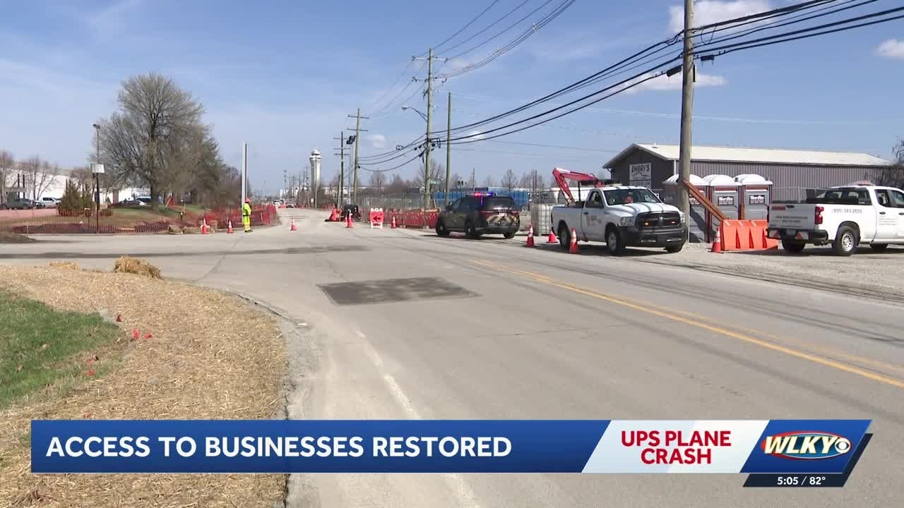 Access to businesses restored around UPS plane crash site