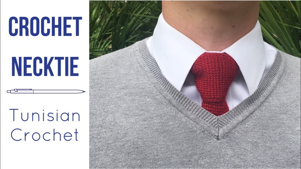 Father's Day Necktie, Tunisian Crochet