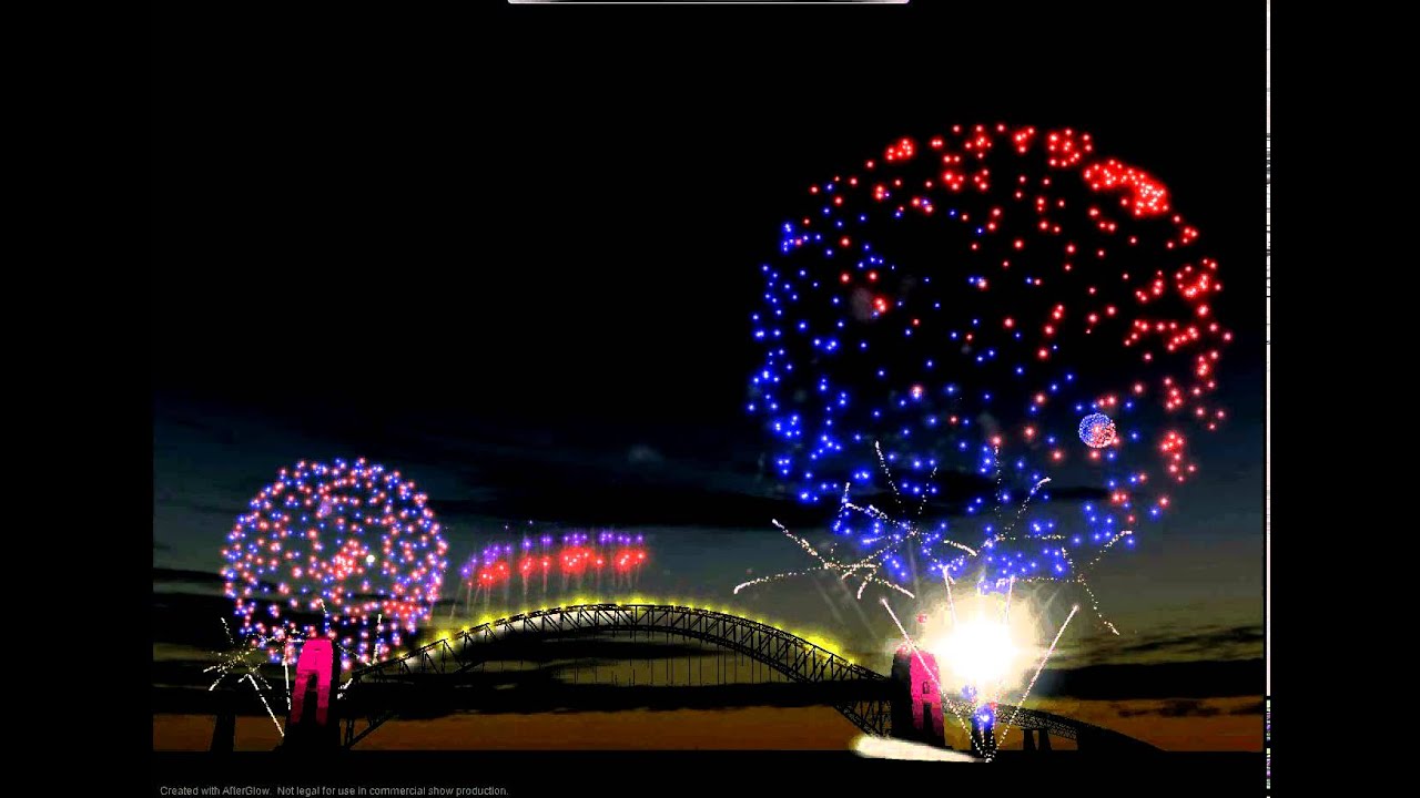 All the Lovers - Kylie Minogue - Firework Simulation Afterglow ShowSim3D