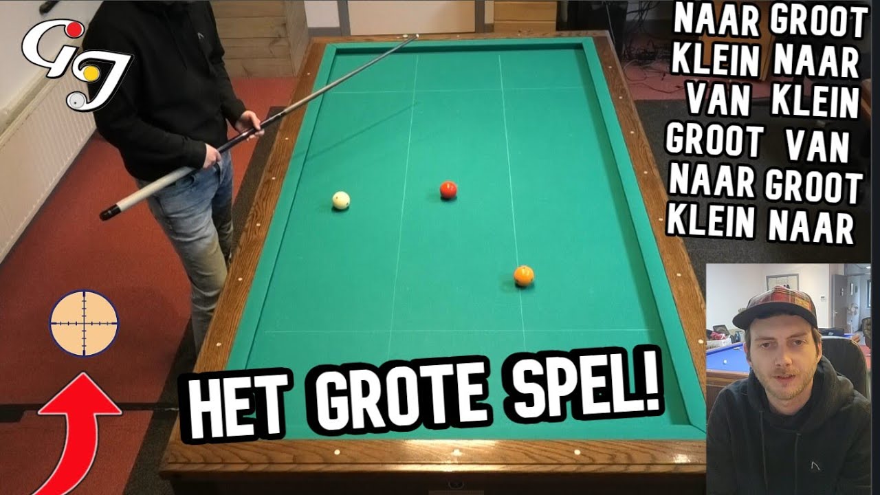 MISLUKTE VIDEO MET BELANGRIJKE OEFENSTOF! | Van Groot Naar Klein | Carambole Biljarten Groot Spel |