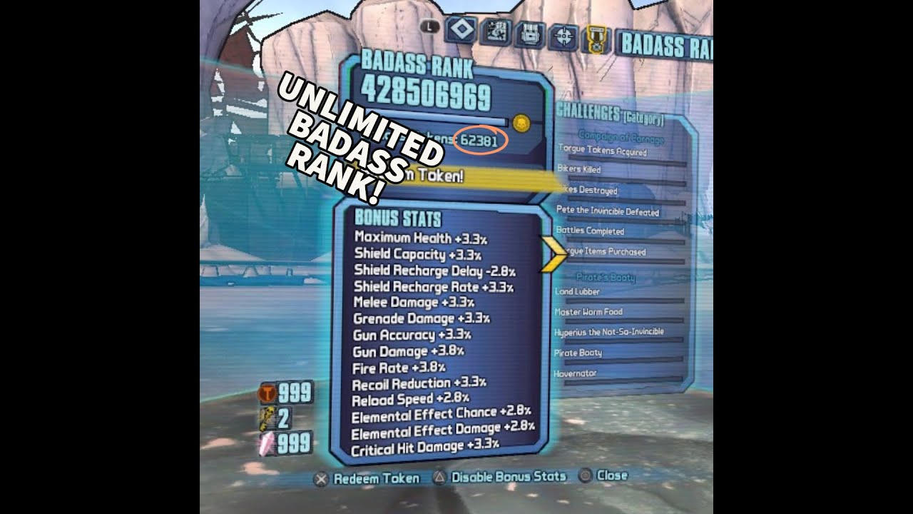Unlimited Badass Rank Glitch in Borderlands 2!