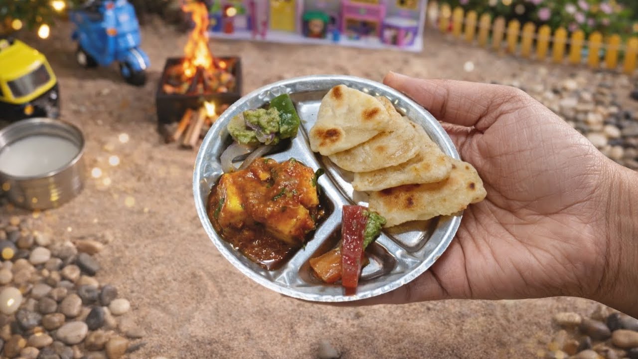 Tiny cooking 😍 | Miniature butter Paneer Thali ❤️