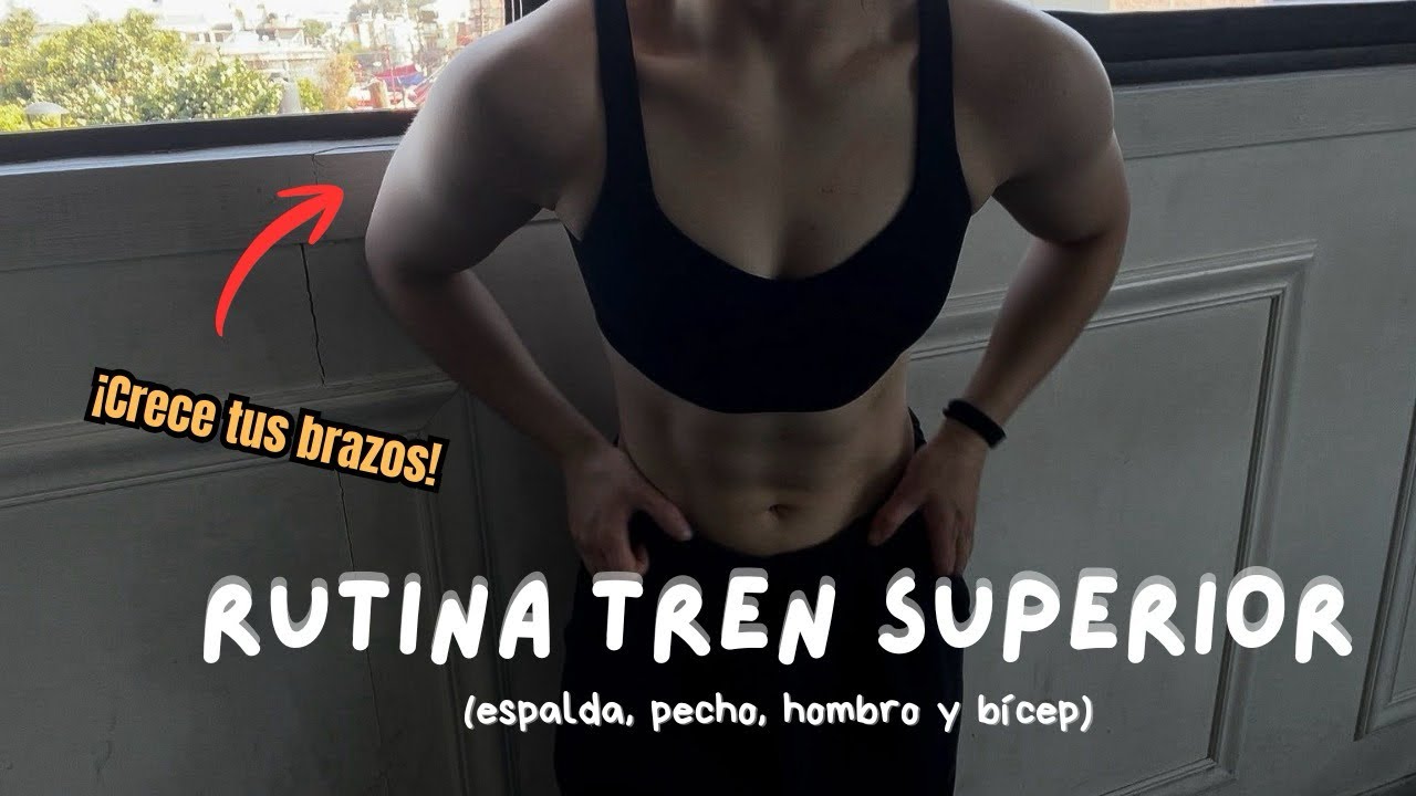 RUTINA TREN SUPERIOR (espalda, pecho, hombro y bícep) | Rutina Fácil