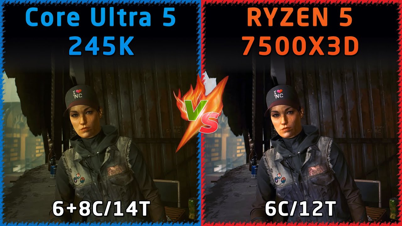 Intel Core Ultra 5 245K vs AMD Ryzen 5 7500X3D