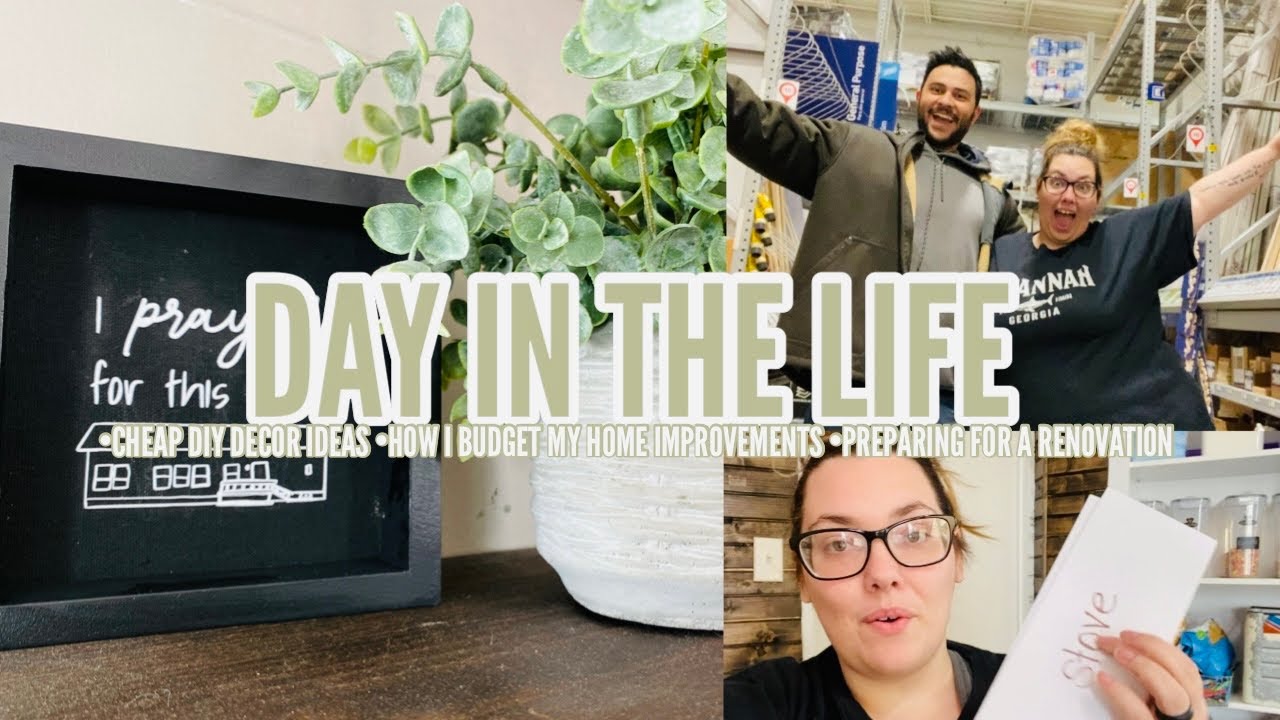 DAY IN THE LIFE | CHEAP DIY HOME DECOR IDEAS | how I budget my mobile home updates 💰