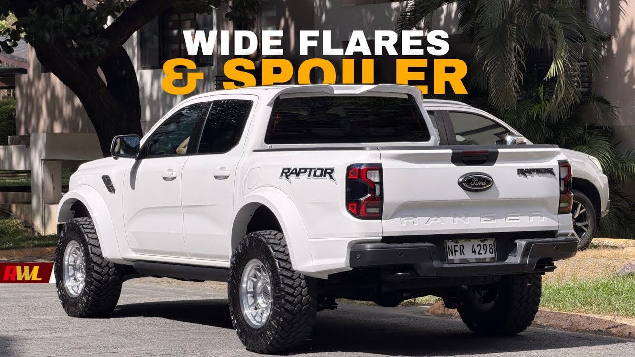 Wide Fender Flares and Rear Spoiler for the Ranger Raptor