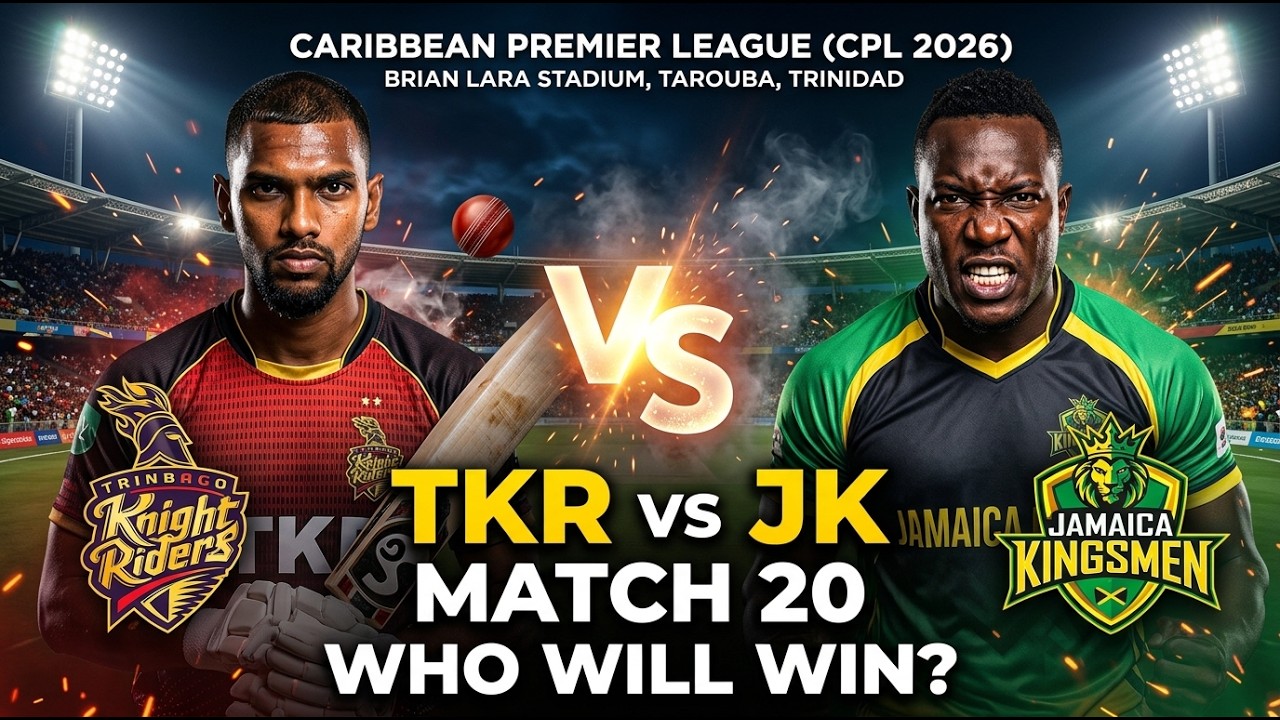 **TKR 🆚 JK LIVE | Trinbago Knight Riders vs Jamaica Kingsmen | CPL 2026 Match 20 🏏 #CPL2026 #tkrp
