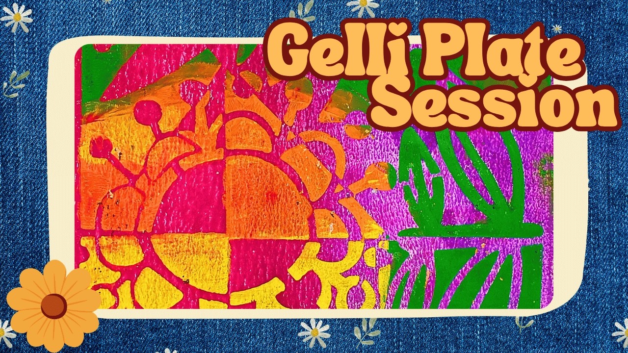 Gelli Print Magic – Acrylic & Stencil Play  Relax & Create