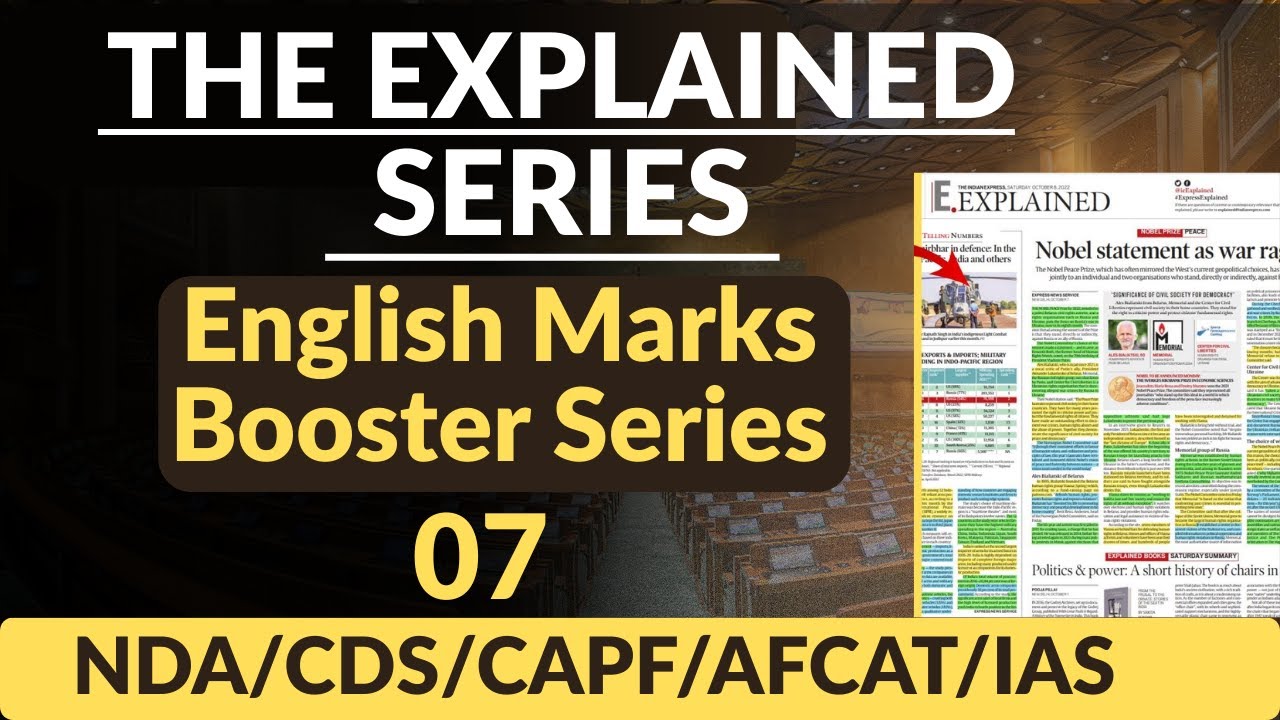 THE EXPLAINED Marks Booster Series for English | NDA/CDS/AFCAT/CAPFAC 2026 #cds #capf #nda #upsc