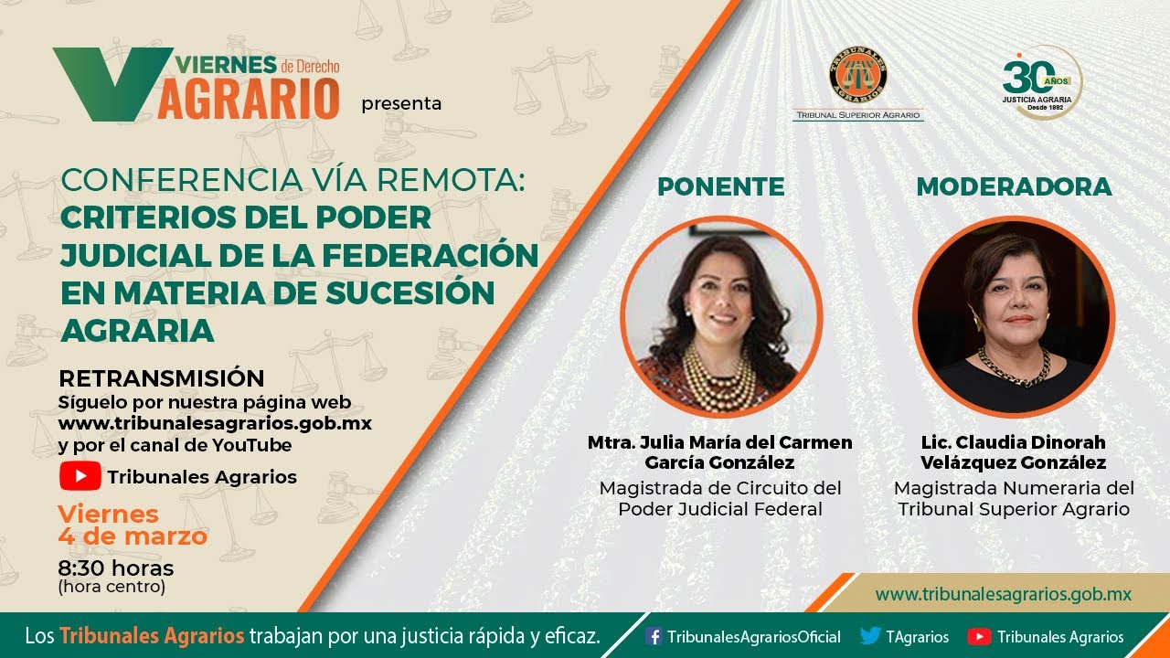 04/03/22. Viernes de Derecho Agrario