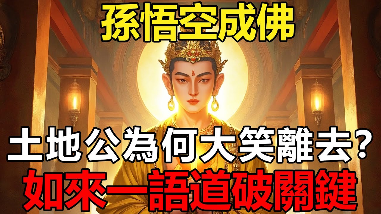 孫悟空成佛，土地公為何大笑離去？如來點破：他等的不是悟空，是五百年的因果。【佛學|神話傳說|故事|孫悟空|西遊】