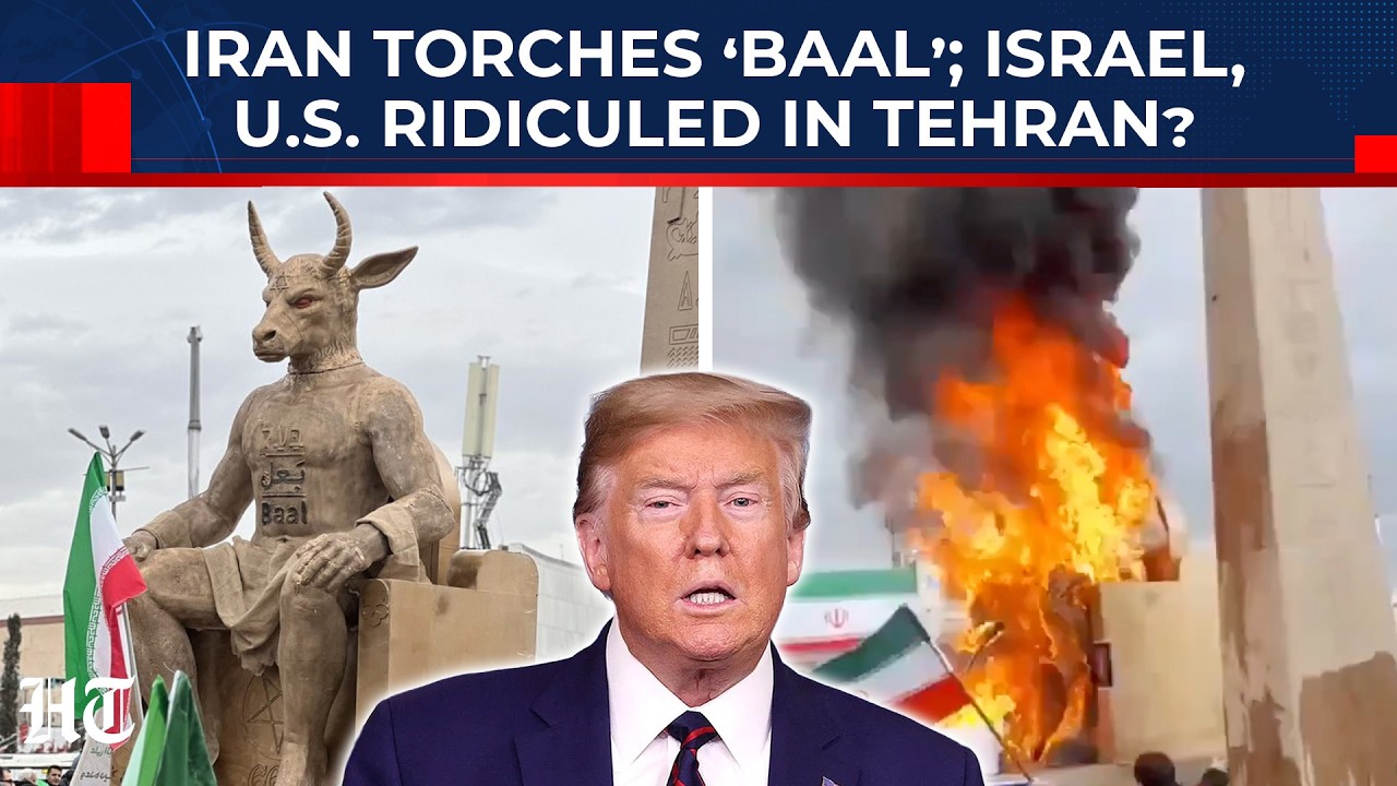 Iranians Mock Trump With Epstein Jibes? 'Baal’ Idol Set Ablaze In Tehran Amid War Chants | Khamenei