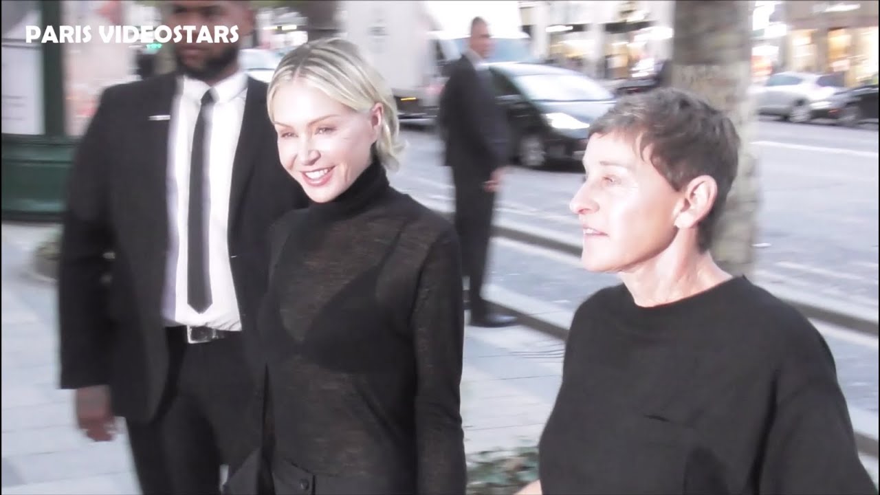 Ellen Degeneres with her wife Portia de Rossi arriving at RH Paris opening @ Paris 4 september 2025