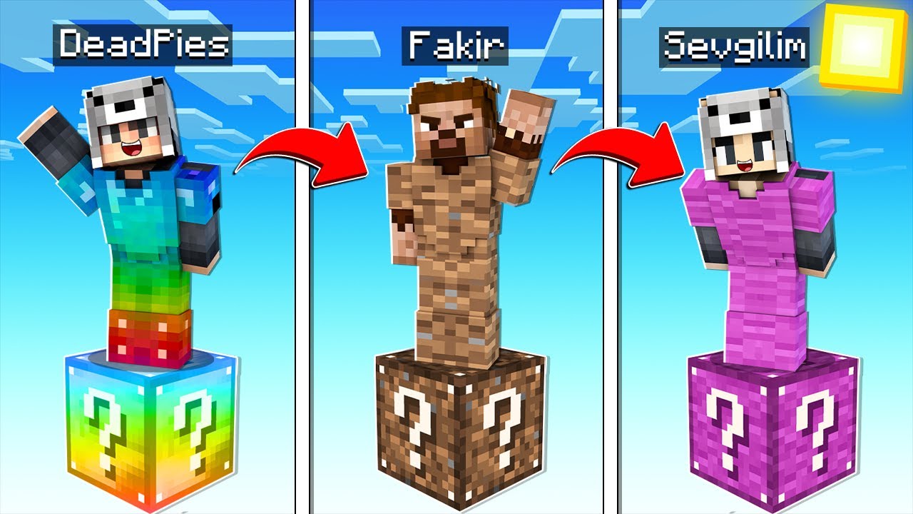 AİLECEK TEK ŞANS BLOK CHALLENGE 😱 - Minecraft