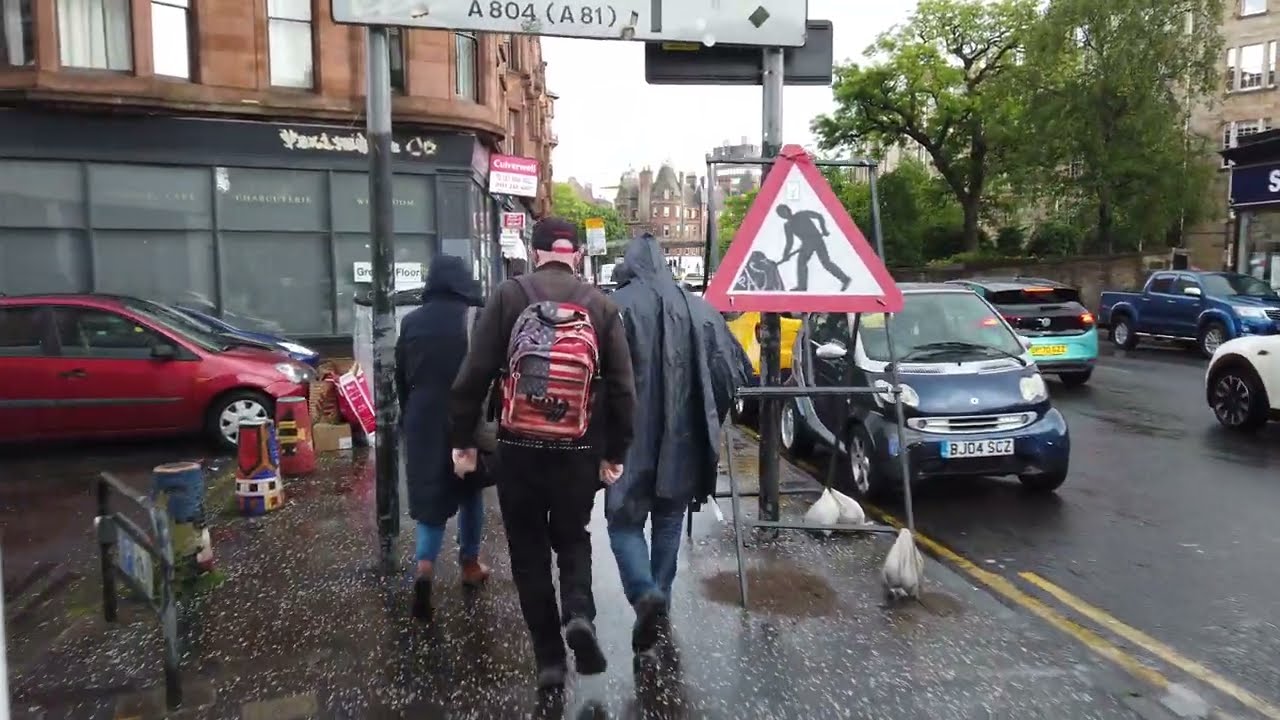 Walking in Hail And Rain in Glasgow | June 2022