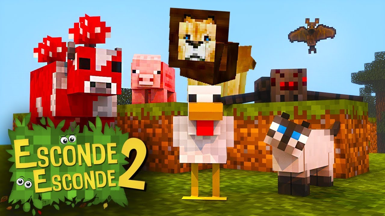 Minecraft: VIRAMOS ANIMAIS! (Esconde-Esconde 2)