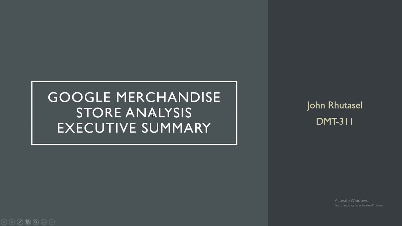 Google Merchandise Store Analysis- Executive Summary Presentation