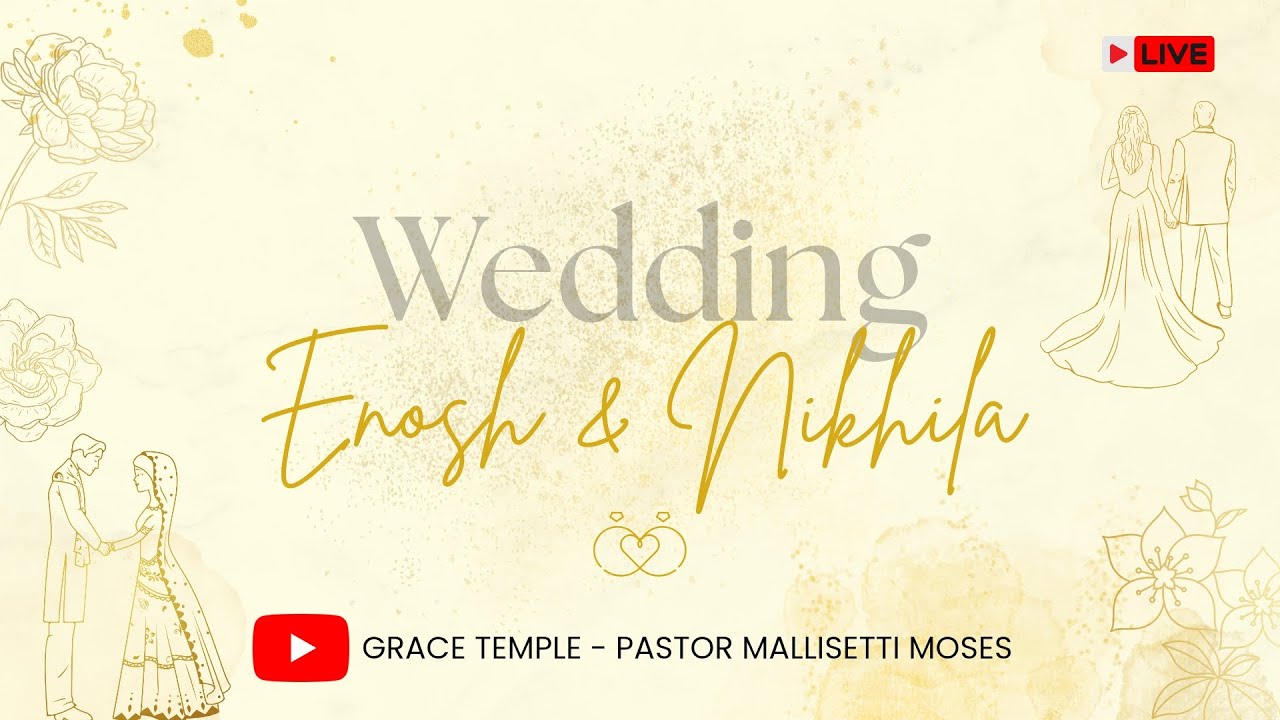 ENOSH WEDS  NIKHILA | Wedding | 22.01.2026 | Jesus Grace Temple