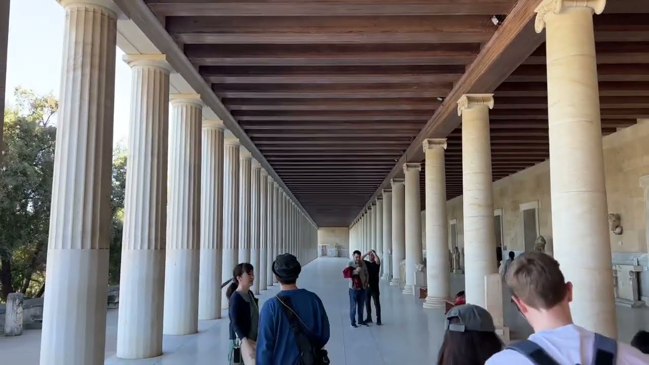 The Stoa of Attalos was a stoa or covered walkway in the Agora of Athens. - Athens Greece- ECTV