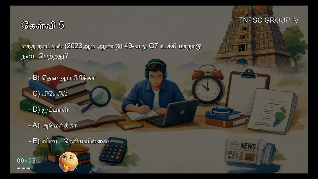 TNPSC GROUP IV (Part 6)-TNPSC GROUP IV GENERAL STUDIES-2024