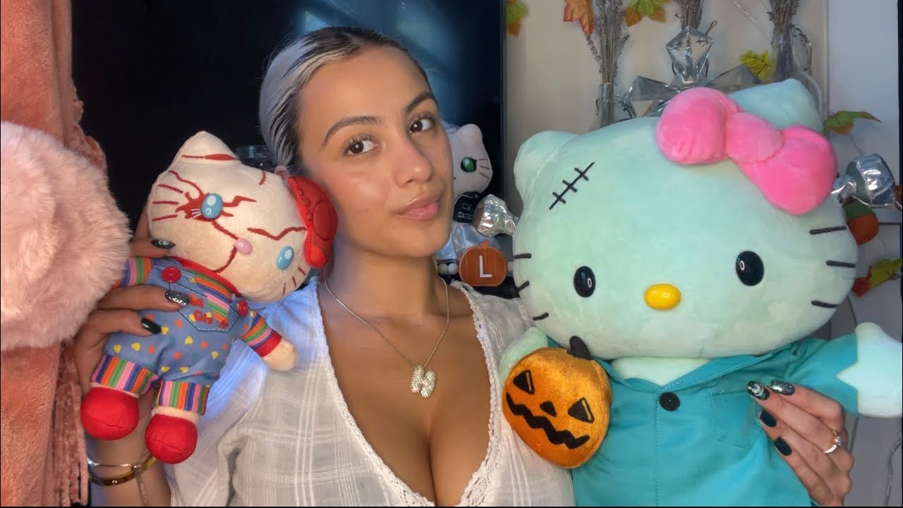 Halloween plushies + fabric scratching ASMR🎃👻