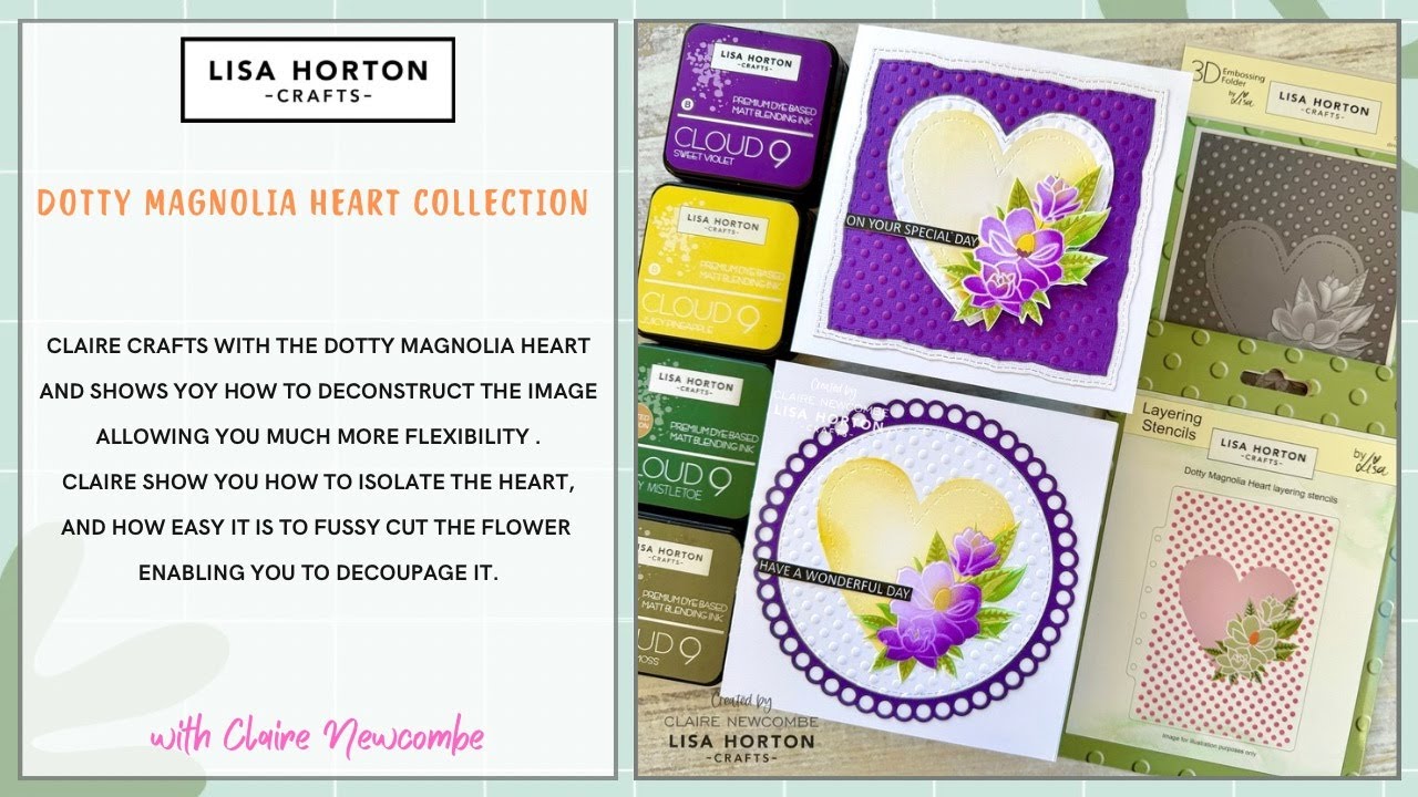 DOTTY MAGNOLIA HEART - HOW TO DECONSTRUCT AND ADD DECOUPAGE LAYERS