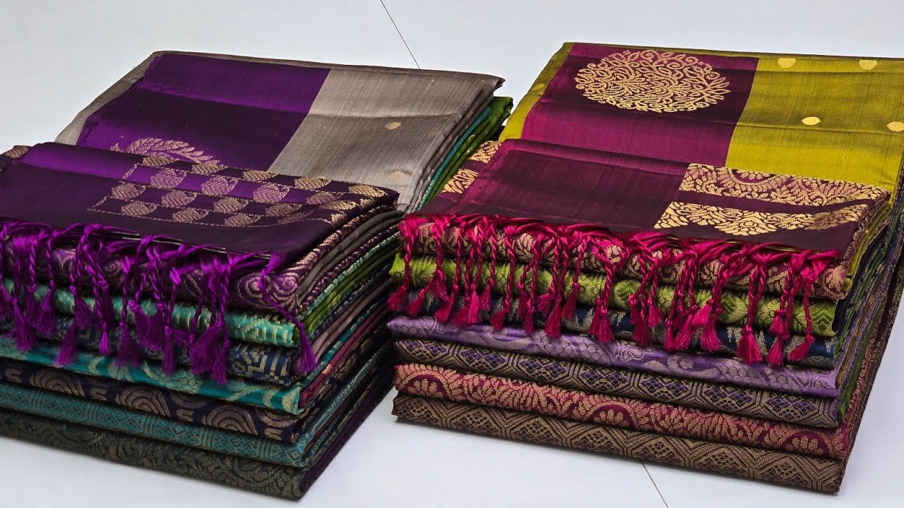 Contrast Border Pure Silk Sarees || Best Silk Sarees Shop in Coimbatore || Online shopping
