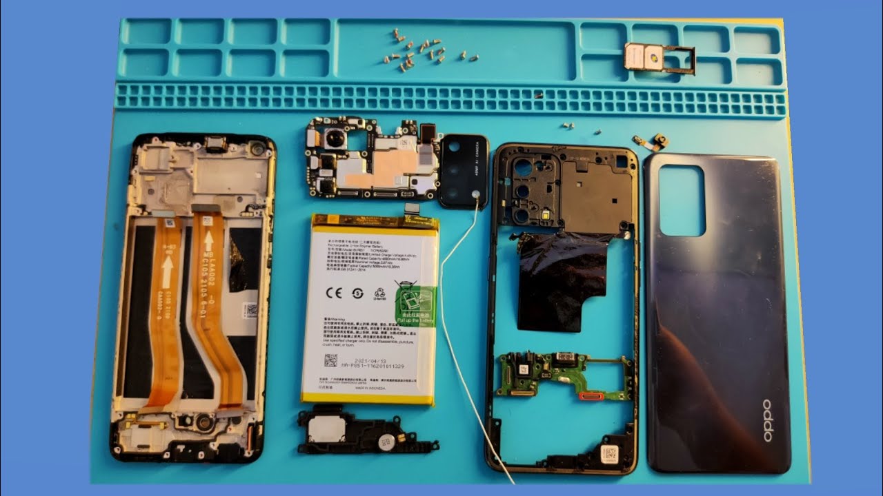 OPPO A74 teardown || Cara bongkar OPPO A74 dan mengenal komponen dalamnya