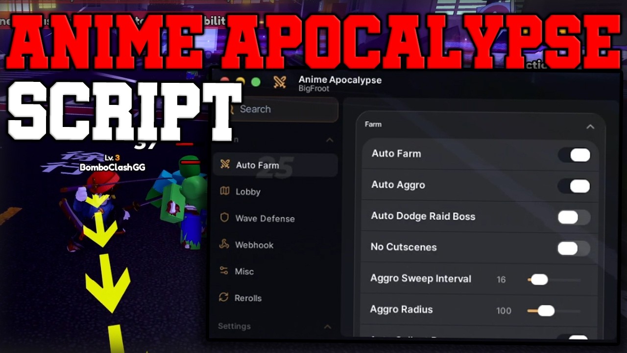 [♾️SORCERER] Anime Apocalypse Скрипт OP Auto Farm, Kill Aura, Auto Skills - Roblox 2026