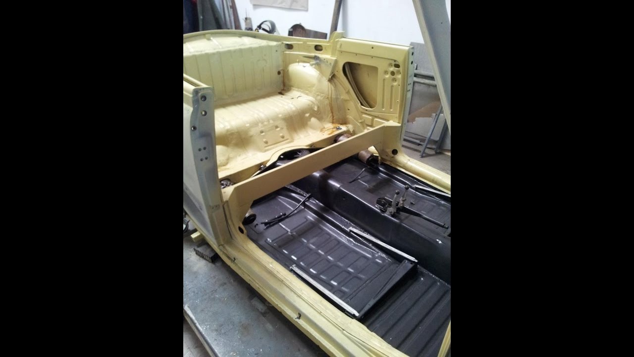 VW Käfer Cabrio Teil5 Bodengruppe und Karosse vereinen. Restauration  Beetle restoration.