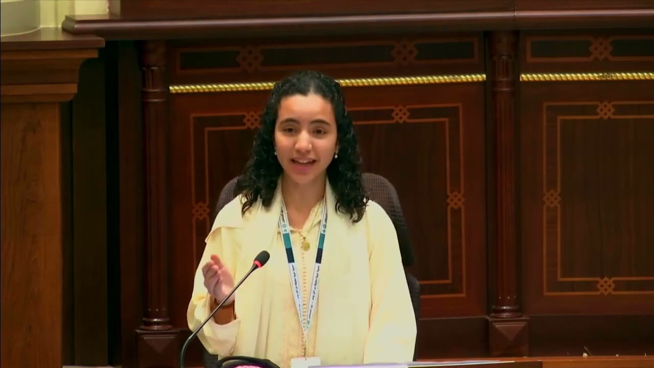 مداخلتي في الجلسة الثالثة للدورة الثالثة للبرلمان العربي للطفل .