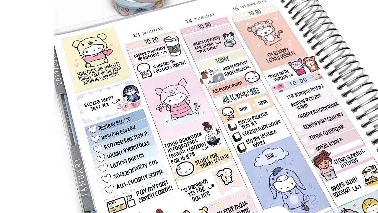 Plan With Leftover Stickers : Winnie The Pooh! (Erin Condren)