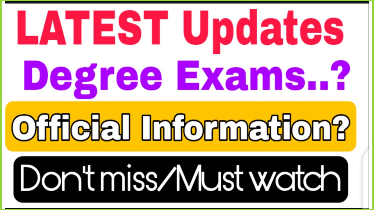 TS Degree exam2021//Degree exams updates//Semester exams//All universities//OU/KU/SU/TU/MGU/PU/