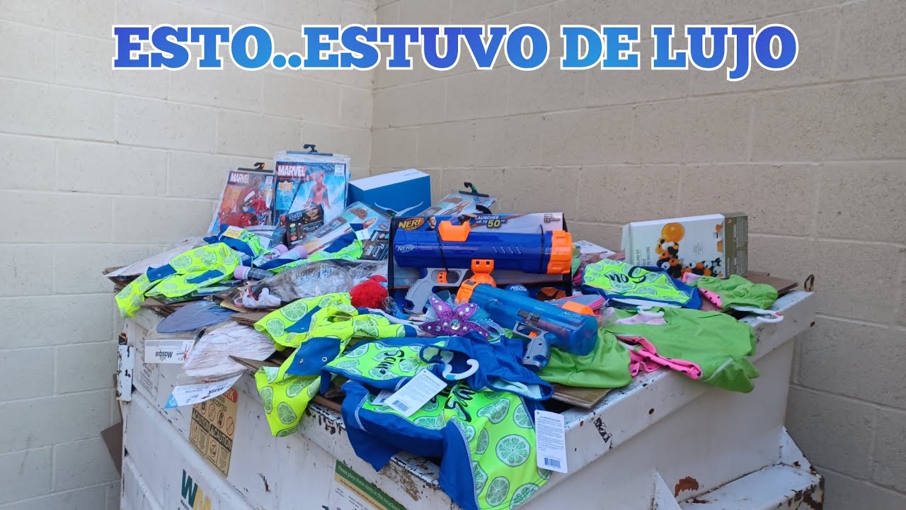muchas de las COSAS que encontre estan NUEVAS #loquetiranenusa #dumpsterdiving #dumptruck #basura