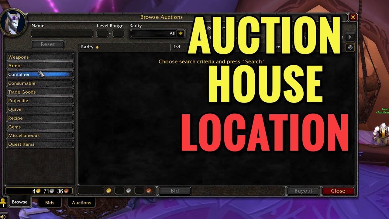 Exodar Auction House Location (WoW TBC)
