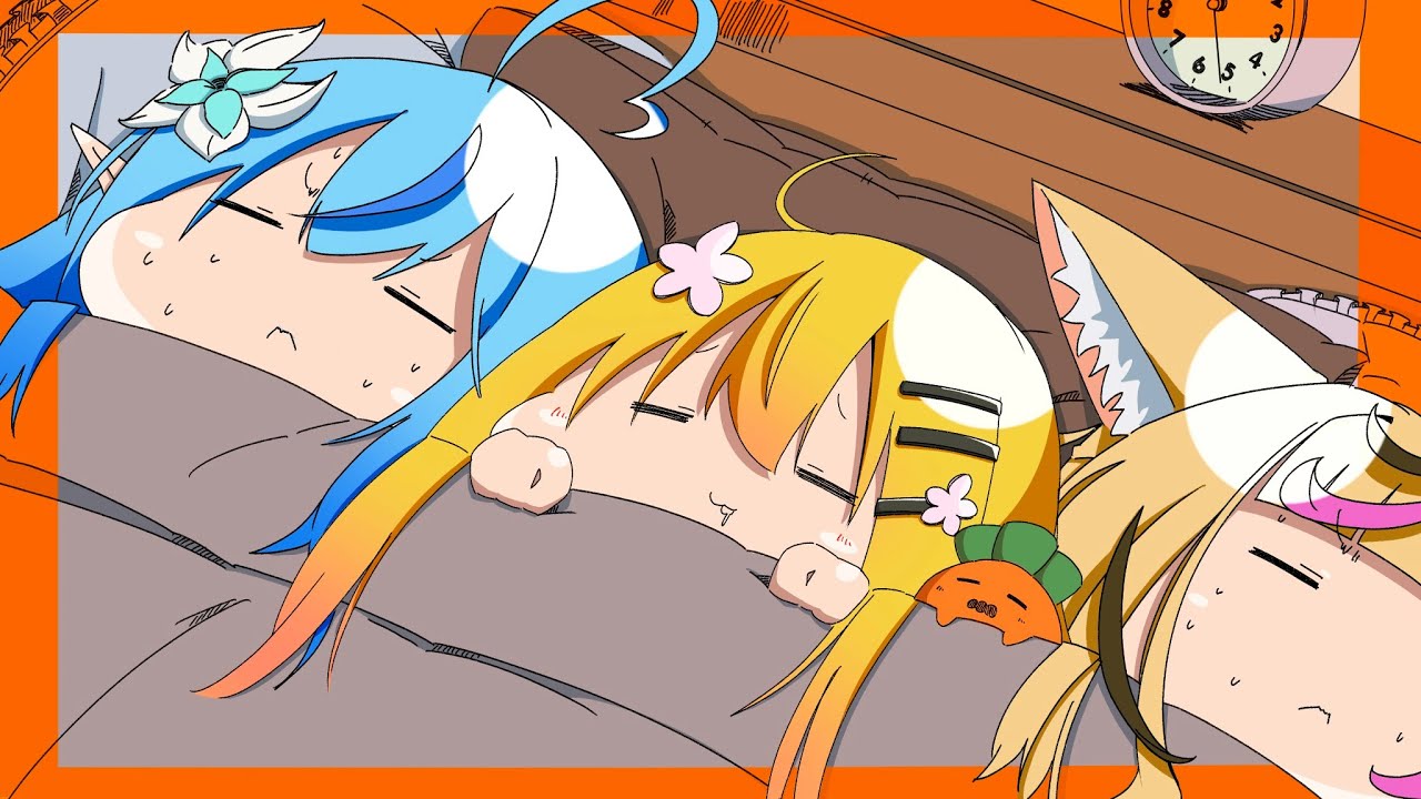 Nene wants to have a sleepover at Lamy's house.【Animated Hololive/Eng sub】【Nene/Lamy/Polka/Botan】