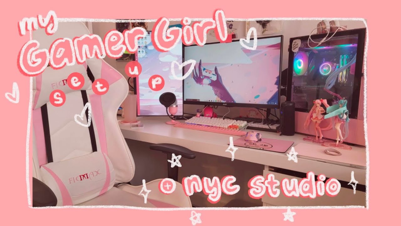 my gamer girl setup // nyc studio apartment tour