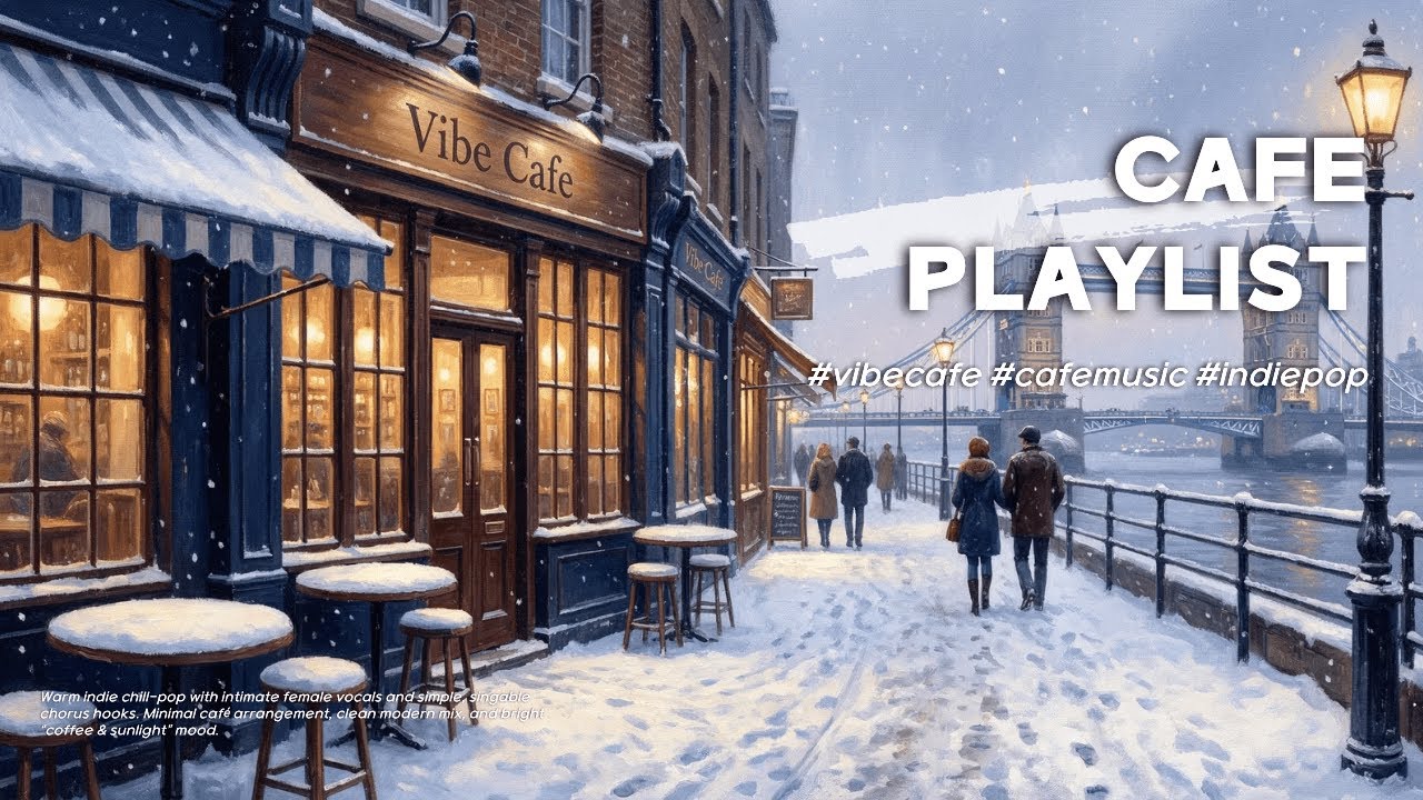 ☕ 잔잔한 카페 팝송 플레이리스트 ❄️ 포근한 작업용 인디 칠팝. 눈 내리는 런던 타워브릿지 | London | Indie Pop