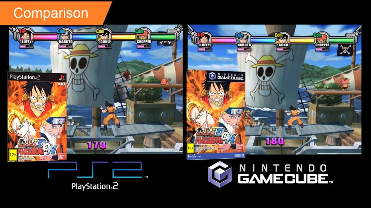Battle stadium D.O.N (PS2 vs Gamecube) comparison