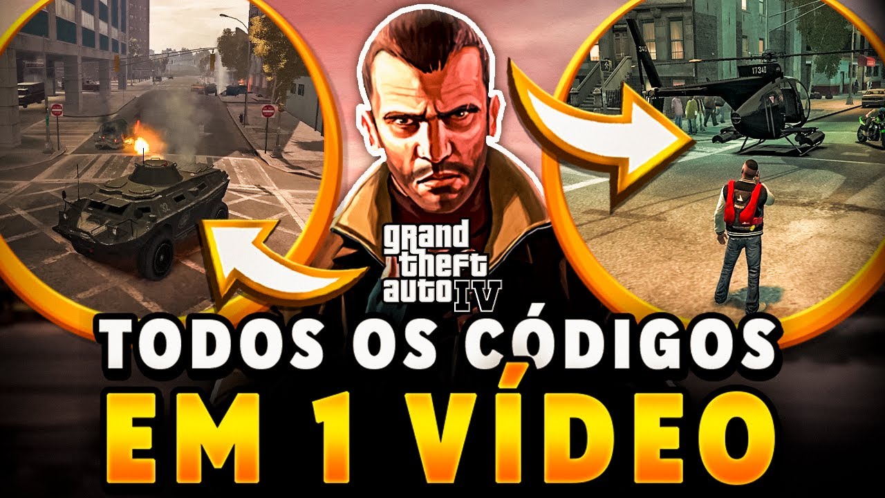 TODOS os 30 CÓDIGOS do GTA 4 (Carros, Armas, Dinheiro e Vida Infinita)