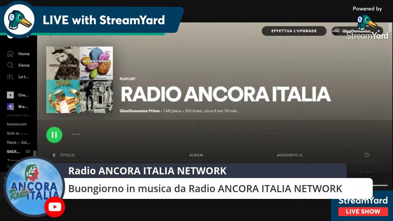 Buongiorno in musica da Radio ANCORA ITALIA NETWORK