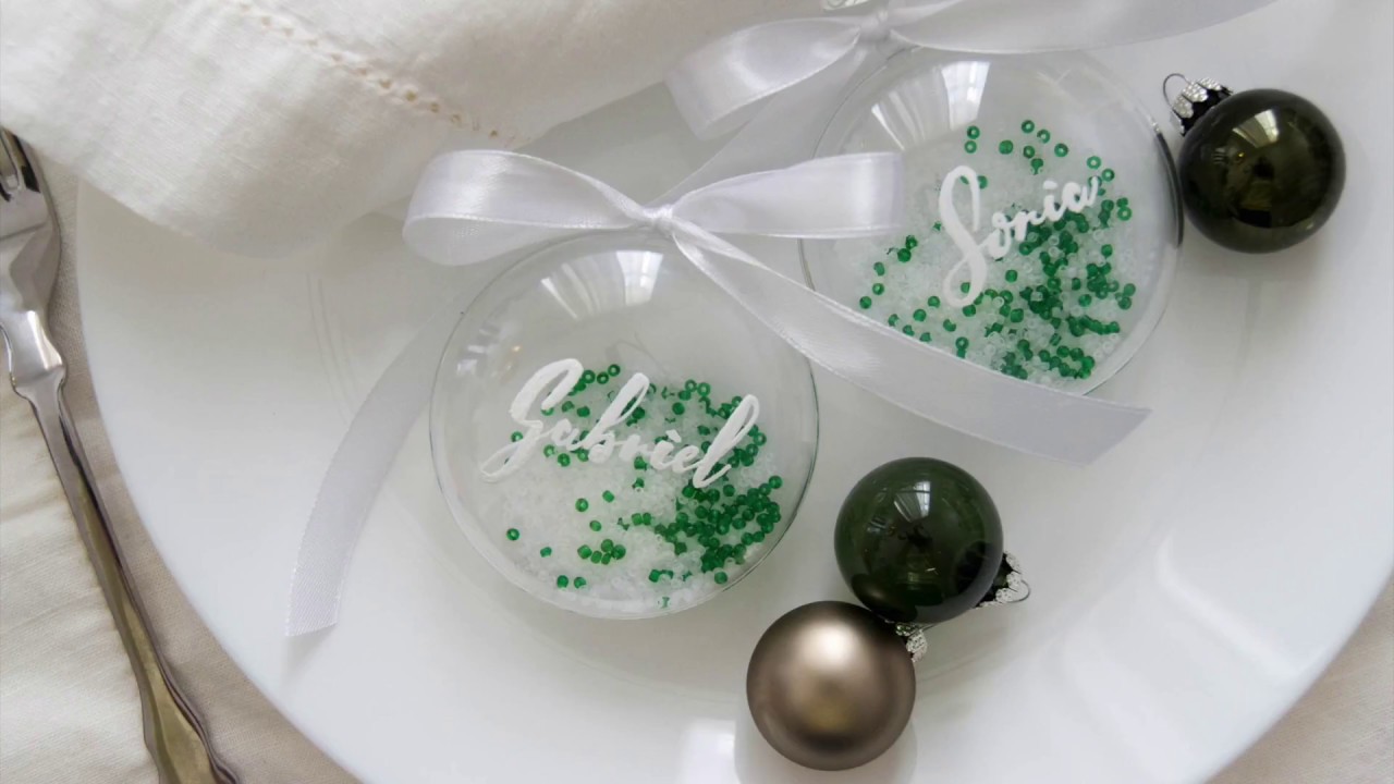 DIY Gastgeschenk Namensschild f&uuml;r dein Weihnachtsdinner