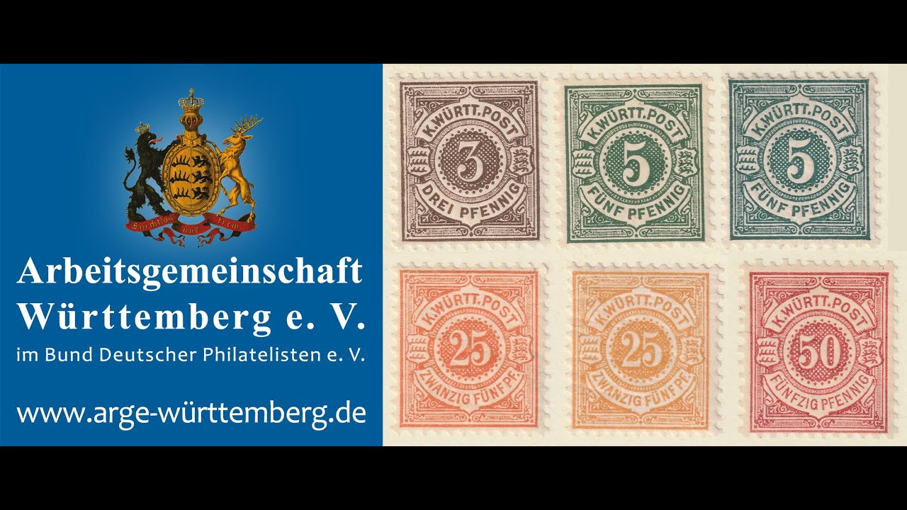 Altdeutschland W&uuml;rttemberg die letzten Briefmarken der Pfennigzeit & die Verschlussmarken